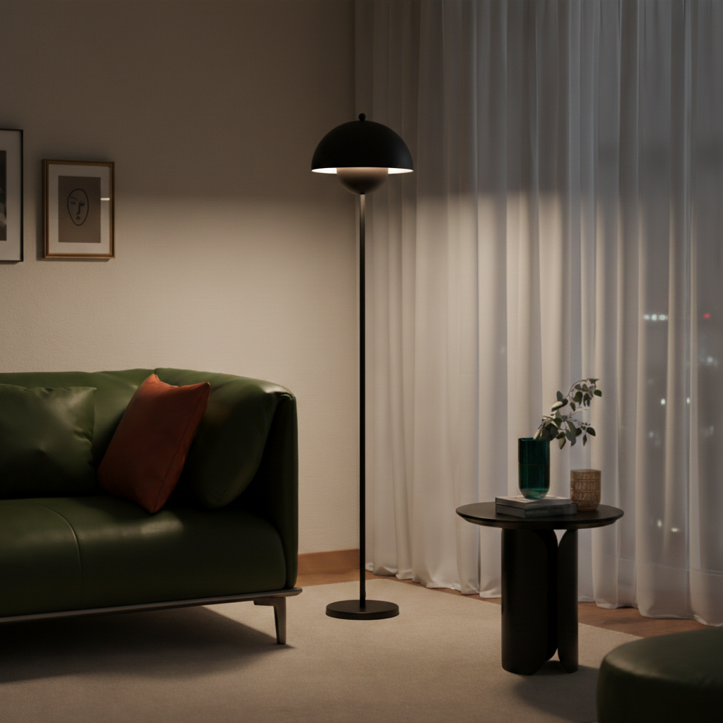 Skalenförmige Stehlampe im Retrodesign – 155 cm