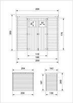 Wooden Garden Shed- Pent Shiplap Wooden Shed