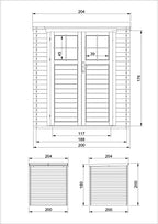 Wooden Garden Shed- Pent Shiplap Wooden Shed