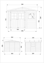 Wooden Garden Shed - Apex Shiplap Wooden Shed