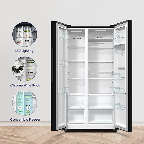 Fridgemaster Freestanding American Side by side Door Fridge Freezer