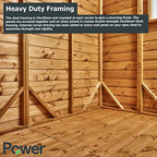 POWER High Grade Premium Pent Garden Wooden Shed