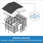 Wooden Garden Shed - Apex Shiplap Wooden Shed