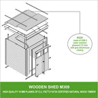 Wooden Garden Shed- Pent Shiplap Wooden Shed