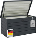 STEELSØN Gartenbox Dorado Metall Anthrazit wasserdicht abschließbar Auflagenbox mit Deckel Outdoor Aufbewahrungsbox