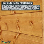 POWER High Grade Premium Pent Garden Wooden Shed