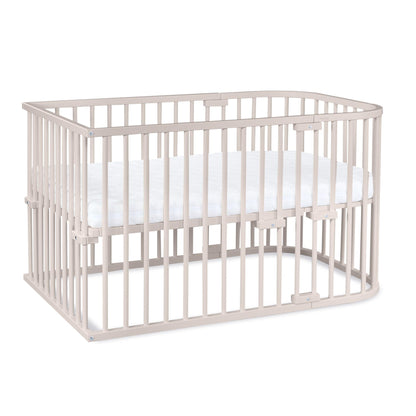 babybay Original Beistellbett aus massivem Buchenholz mit Matratze – Höhenverstellbares mitwachsendes Babybett