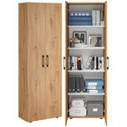 Bellamio Apol Besenschrank 60 cm breit, Weiß, Staubsaugerfach, Stauraum