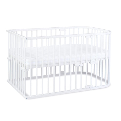babybay Original Beistellbett aus massivem Buchenholz mit Matratze – Höhenverstellbares mitwachsendes Babybett
