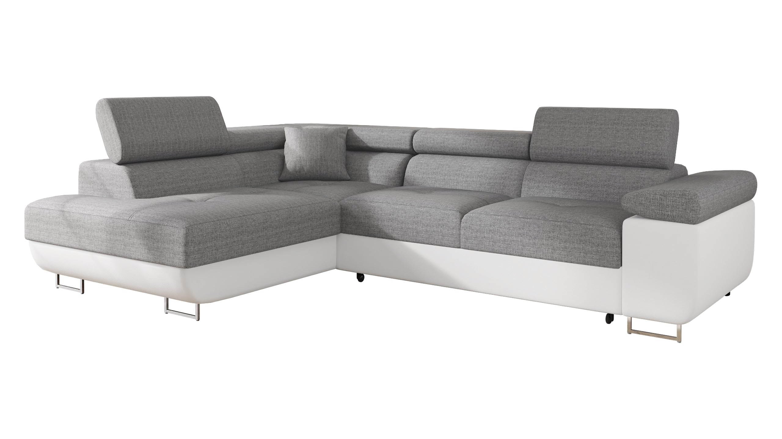 Mirjan24 Torezio Ecksofa mit Schlaffunktion & Bettkasten – L-Form Wohnlandschaft mit verstellbaren Kopfstützen, Schlafsofa für Wohnzimmer