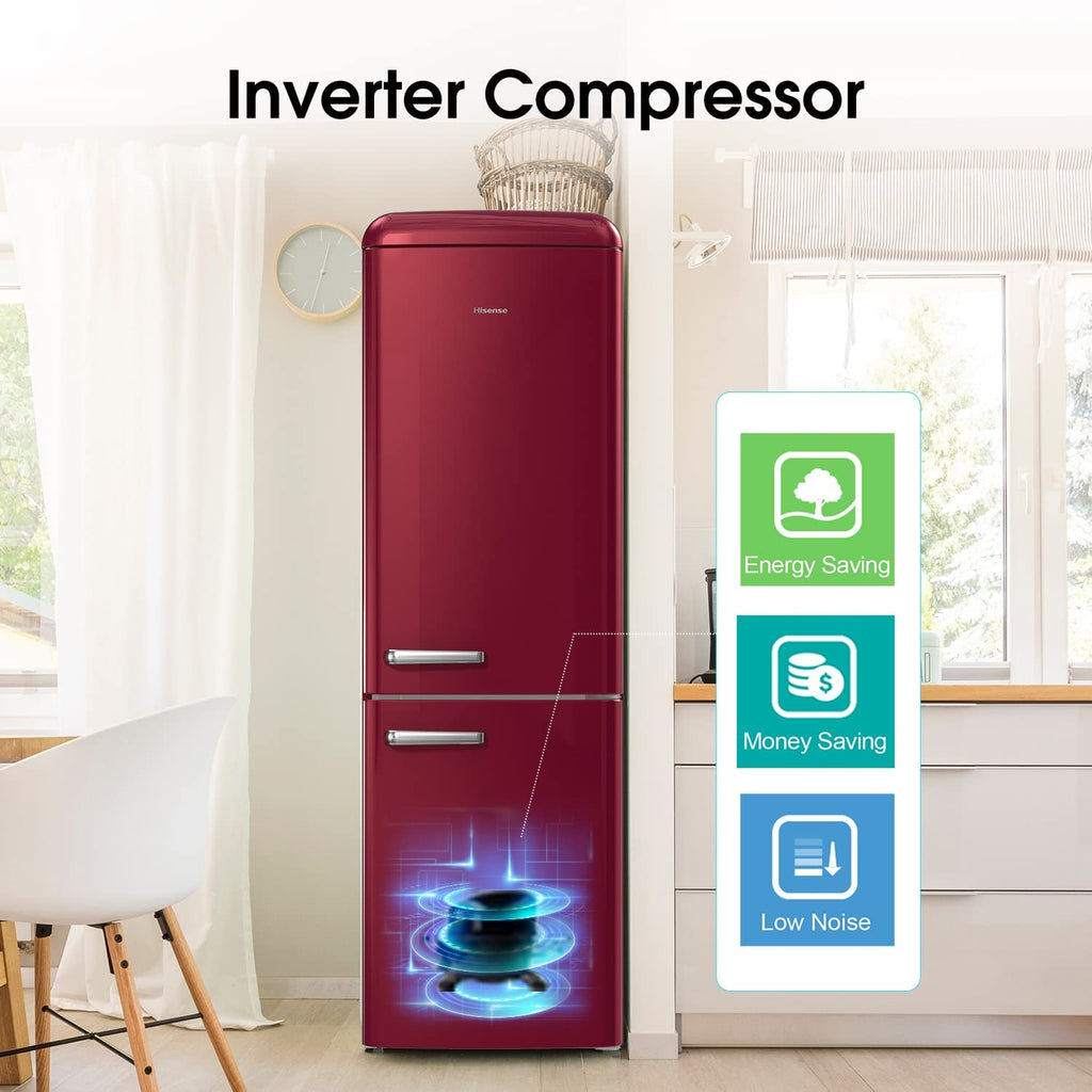 Hisense Retro Freestanding Fridge Freezer