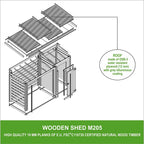 Wooden Garden Shed and Log shed