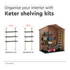 Keter Darwin Outdoor Apex Double Door Garden Storage Shed
