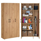 Bellamio Apol Besenschrank 60 cm breit, Weiß, Staubsaugerfach, Stauraum