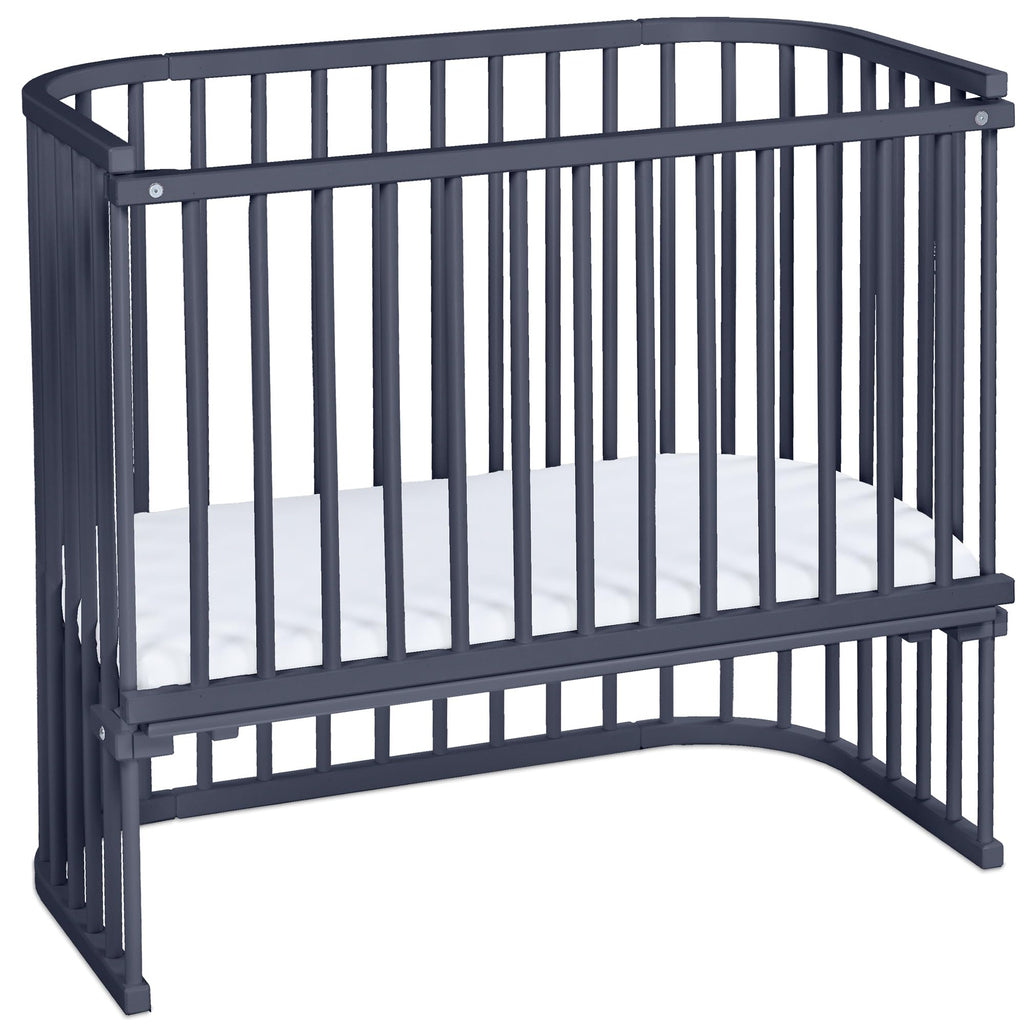 babybay Original Beistellbett aus massivem Buchenholz mit Matratze – Höhenverstellbares mitwachsendes Babybett