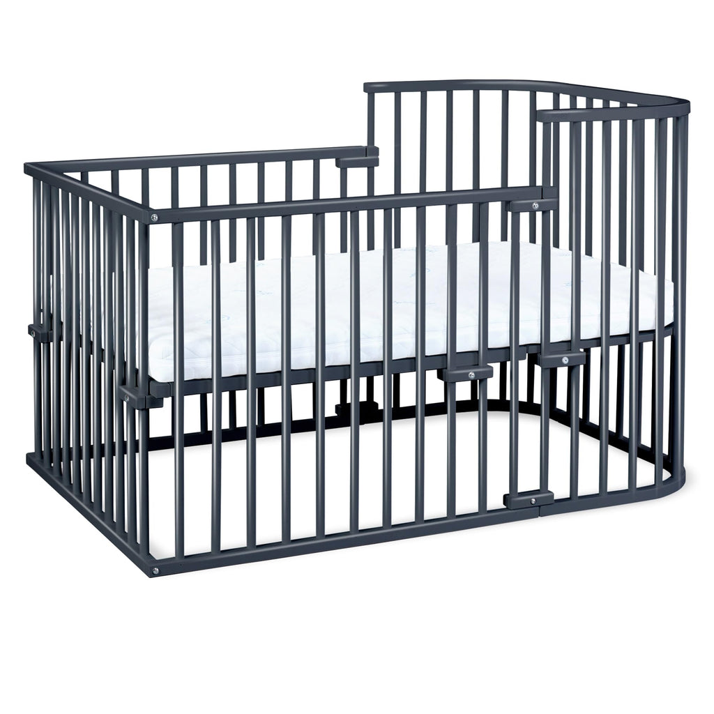 babybay Original Beistellbett aus massivem Buchenholz mit Matratze – Höhenverstellbares mitwachsendes Babybett
