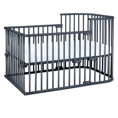 babybay Original Beistellbett aus massivem Buchenholz mit Matratze – Höhenverstellbares mitwachsendes Babybett