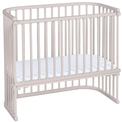 babybay Original Beistellbett aus massivem Buchenholz mit Matratze – Höhenverstellbares mitwachsendes Babybett