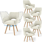 JIJIAN 2er Set 360° Drehbare Esszimmerstühle mit Armlehnen, Grün