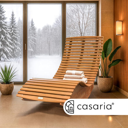 Casaria 2er Sonnenliege Akazienholz Klappbar Wetterfest FSC® Gartenliege Relaxliege bis 160kg Braun 195x60 cm