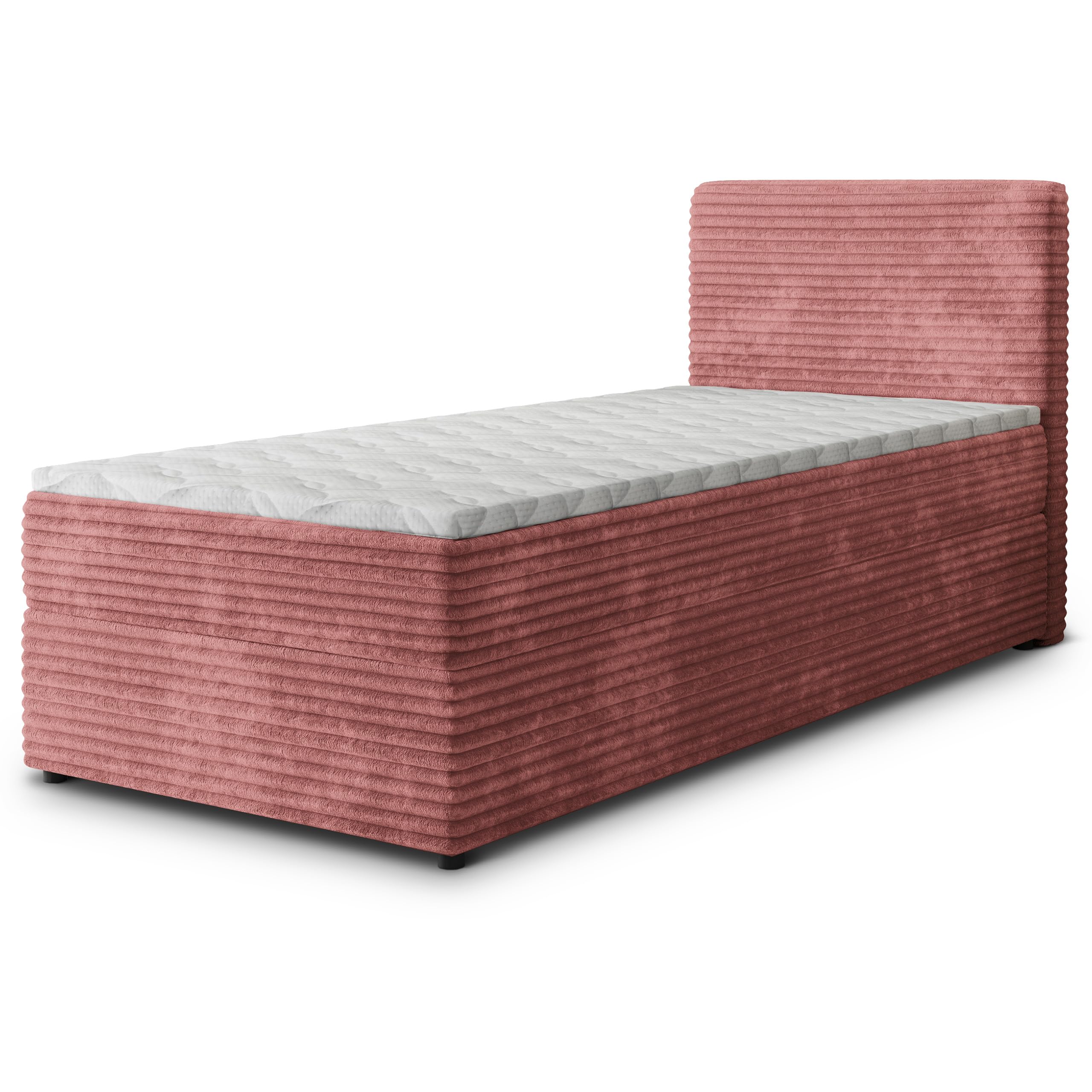 Masseno Boxspringbett PISA Polsterbett Creme mit Matratze & Topper, Bettkasten, gepolstertes Kopfteil TILIA 03