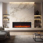 FLAMME 60"/152cm Castello Platinum Smart Inset Media Wall Electric Fireplace