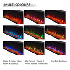 FLAMME 60"/152cm Castello Platinum Smart Inset Media Wall Electric Fireplace