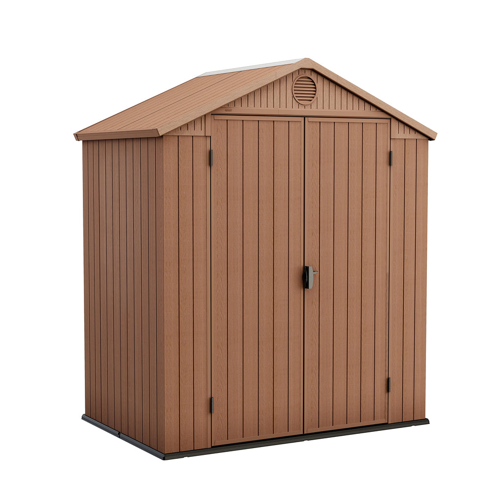Keter Darwin Outdoor Apex Double Door Garden Storage Shed