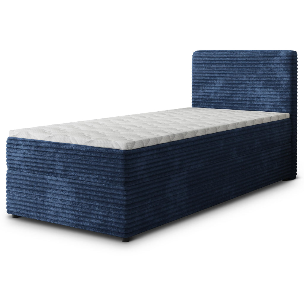 Masseno Boxspringbett PISA Polsterbett Creme mit Matratze & Topper, Bettkasten, gepolstertes Kopfteil TILIA 03
