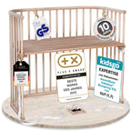 babybay Original Beistellbett aus massivem Buchenholz mit Matratze, höhenverstellbares Babybett für Neugeborene