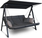 ANGERER Hollywoodschaukel Lounge Smart 3-Sitzer mit Bettfunktion & Sonnendach – Gartenschaukel mit Liegefunktion, Made in Germany