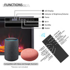 FLAMME 60"/152cm Castello Platinum Smart Inset Media Wall Electric Fireplace