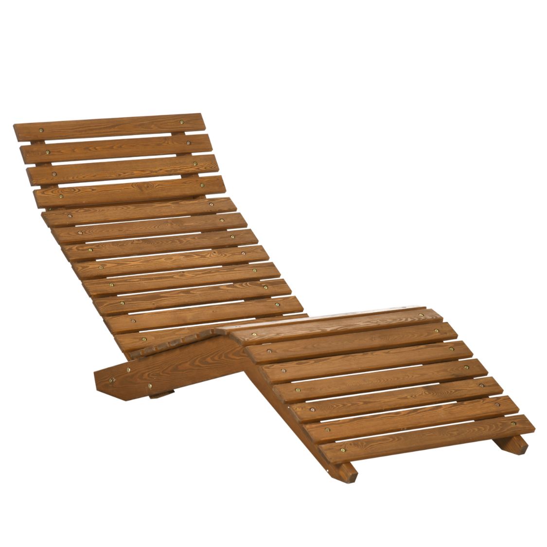 Ergonomischer Liegestuhl aus massivem Lärchenholz – S-förmiges Design für optimalen Komfort