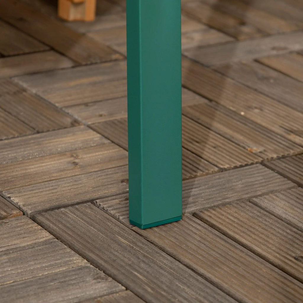 Stilvolle 2-Sitzer Gartenbank aus Metall – Wetterfestes Design – 127 cm – Dunkelgrün
