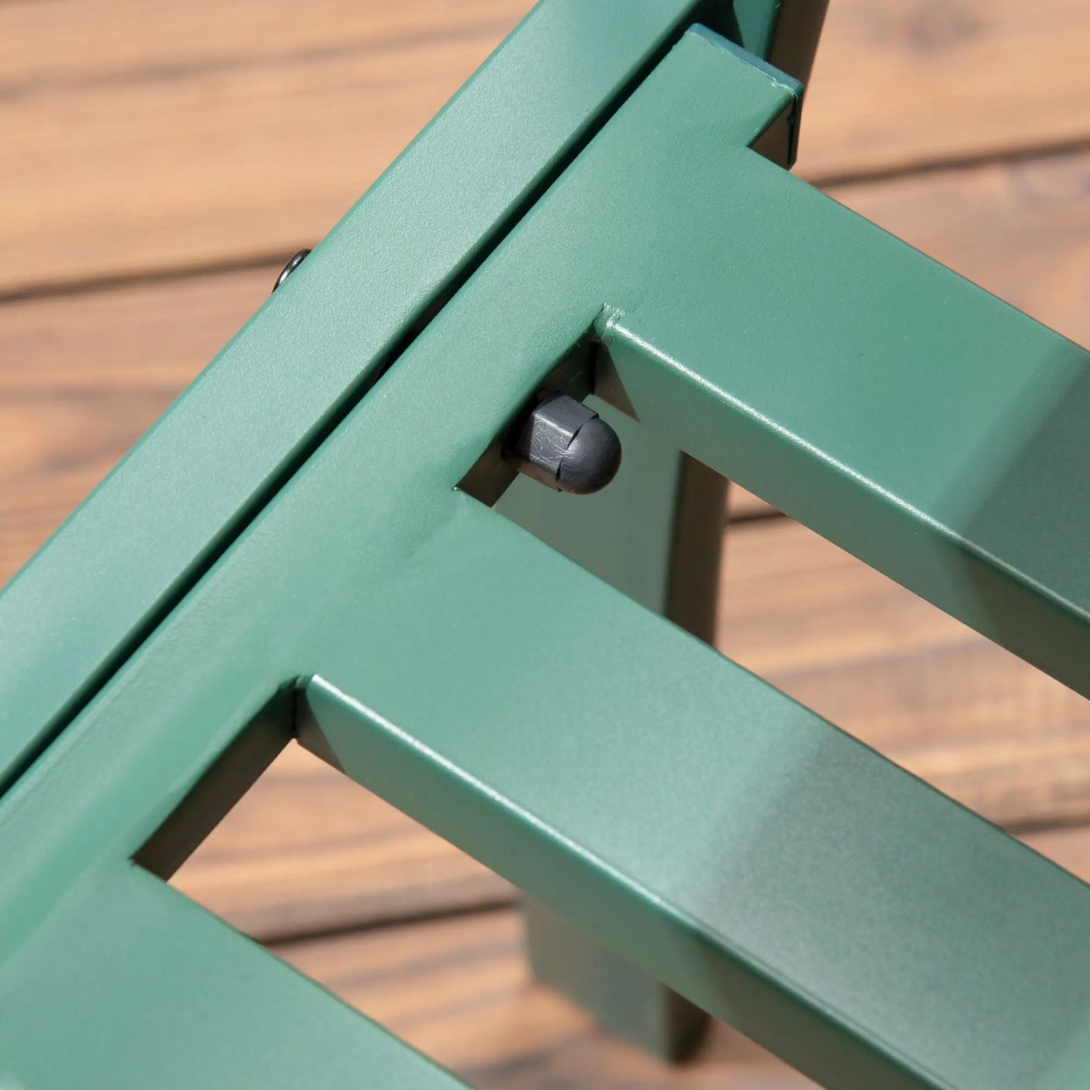 Stilvolle 2-Sitzer Gartenbank aus Metall – Wetterfestes Design – 127 cm – Dunkelgrün