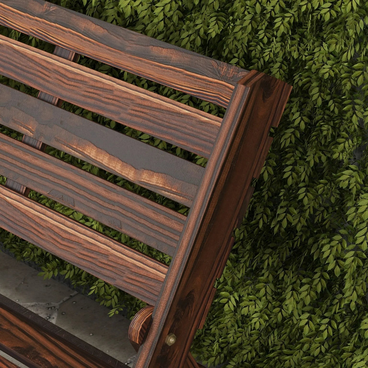 Klappbare Gartenbank für 2 Personen – Massivholz – Rustikales Design – 122 cm