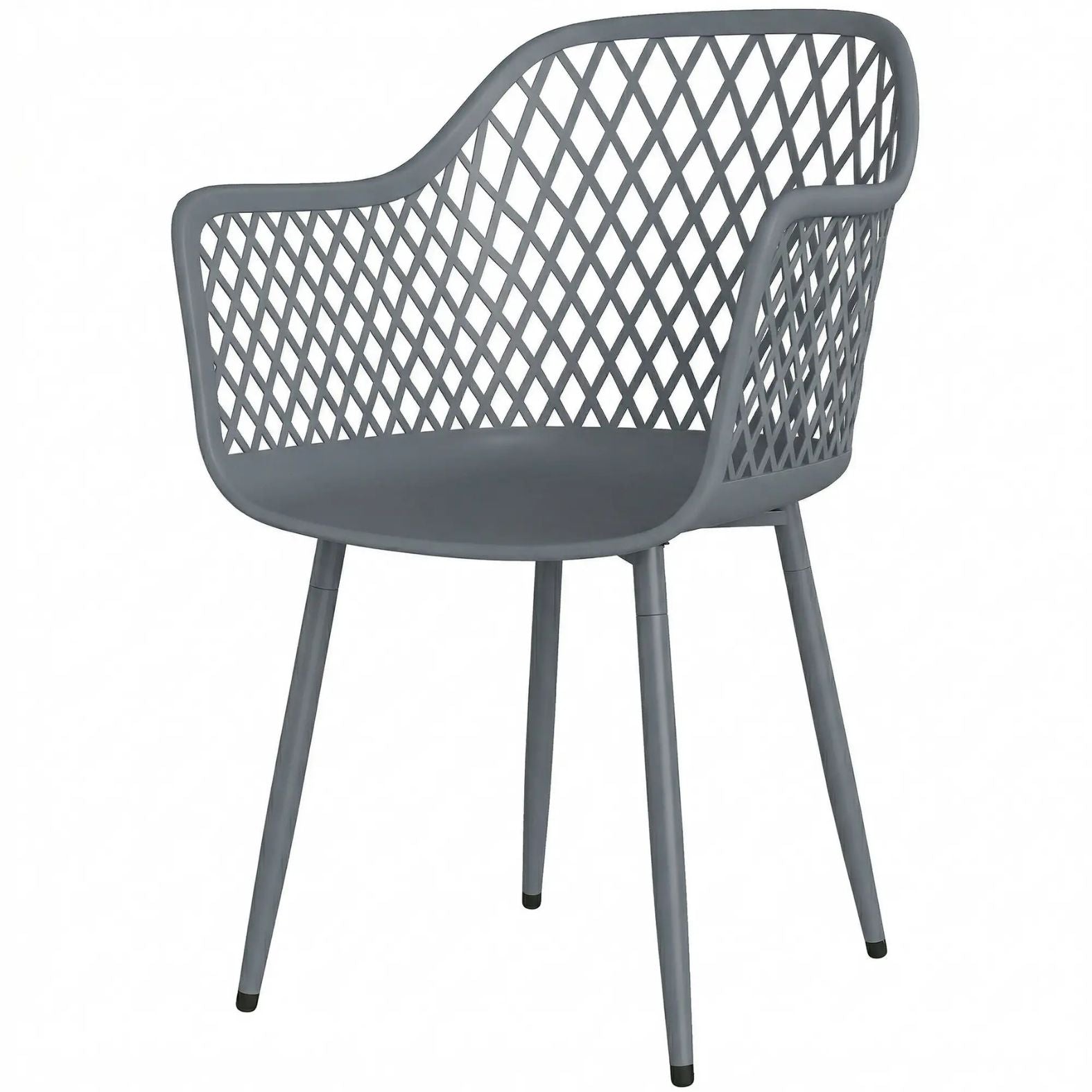 Elegante Gartenstühle im Modernen Design – 4er-Set – Grau