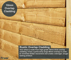 POWER High Grade Premium Pent Overlap Wooden Shed