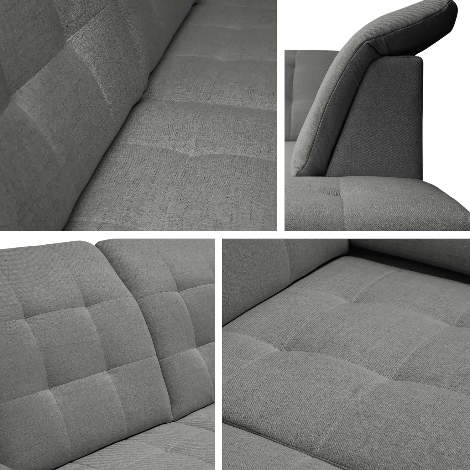 Mirjan24 Ferulk Ecksofa mit Schlaffunktion und Bettkasten – L-Form Schlafsofa 4-Sitzer Wohnzimmer Couch Modern