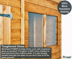 POWER High Grade Premium Pent Overlap Wooden Shed