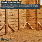 POWER High Grade Premium Pent Summer House Wooden Shed