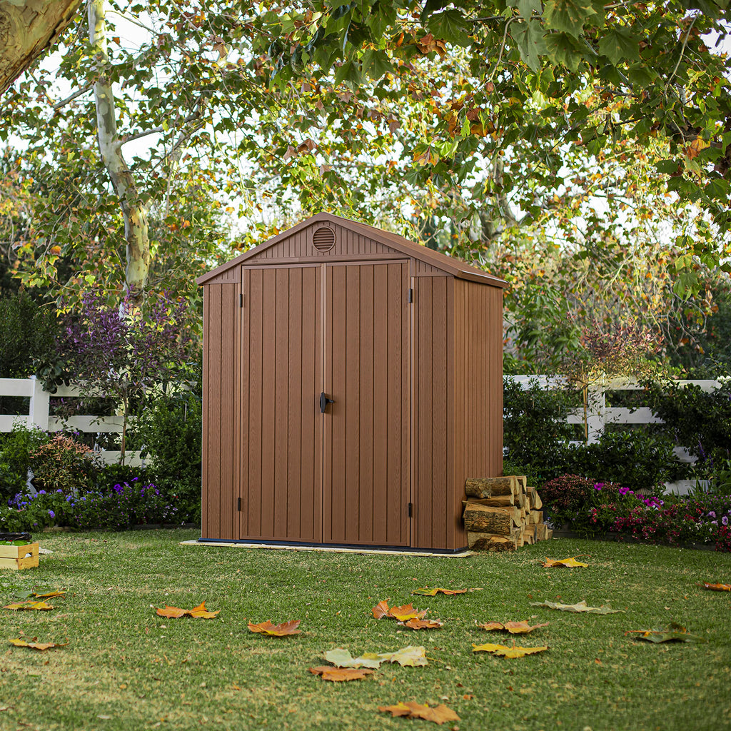 Keter Darwin Outdoor Apex Double Door Garden Storage Shed
