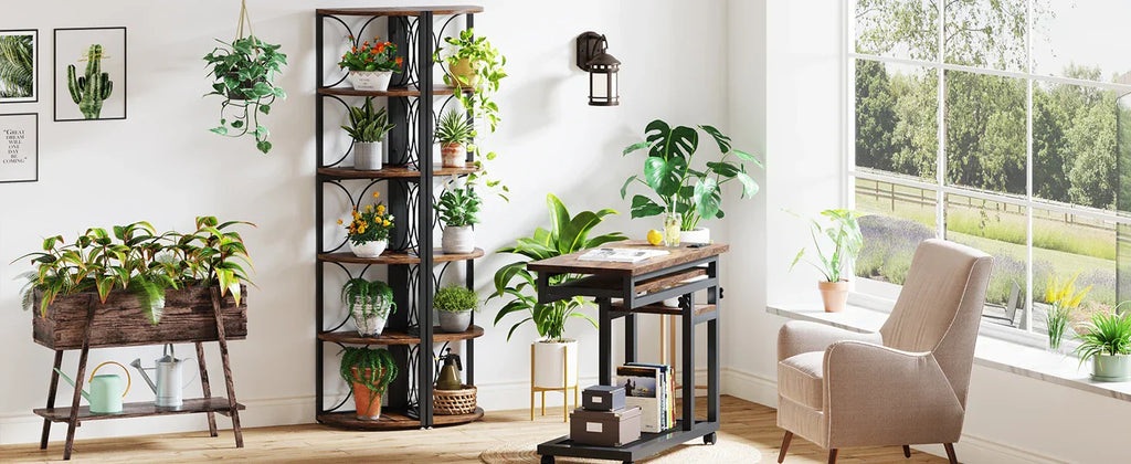 Rustik Schönes Eckregal – Industrielles Design – 170 cm Höhe