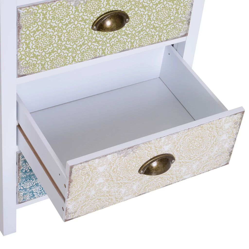 Vintage Kommode mit Gemusterten Fronten – 5 Schubladen