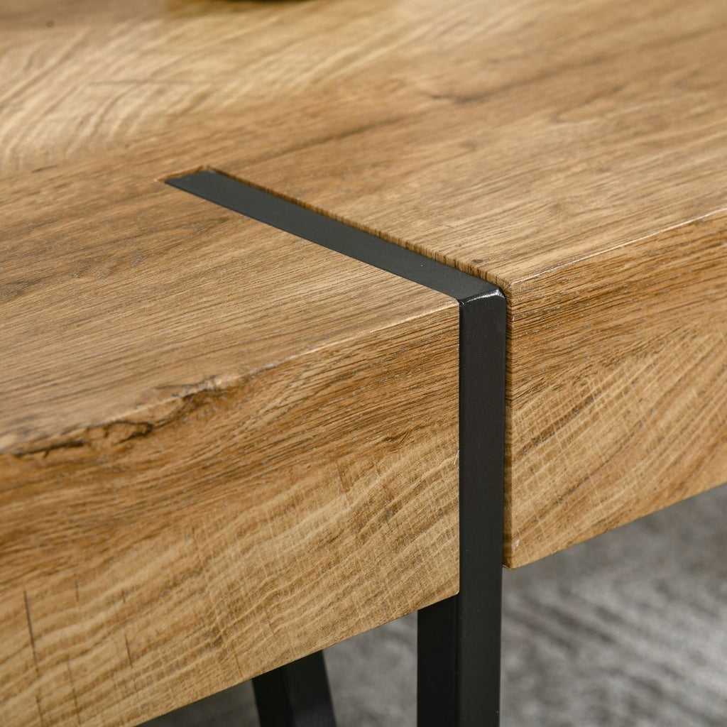 Moderner Couchtisch im Industrial-Stil mit extra starker Tischplatte – 105 x 60 cm