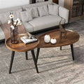 Eleganter 2-in-1 Couchtisch – Rund und Oval
