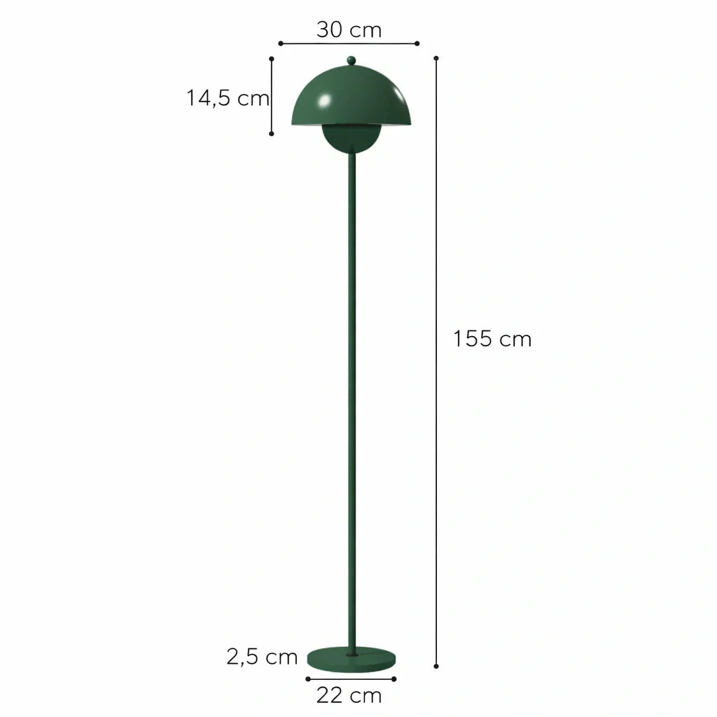 Skalenförmige Stehlampe im Retrodesign – 155 cm